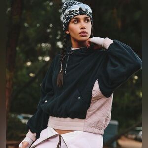 FREE PEOPLE FP Movement Snow Day Hoodie Black $128 Retail NWT